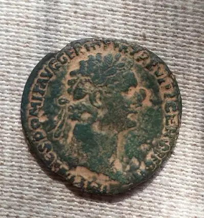 Domitian Roman Emperor Bronze Coin Rome mint year 61 AD