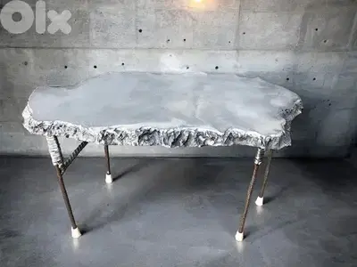 Concrete Coffee table with rebar legs