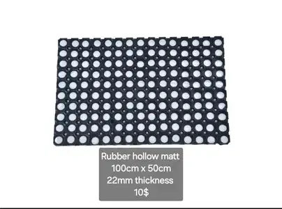 rubber hallow matt 100cm x 50cm