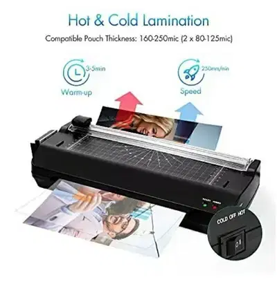 A3 / A4 dual mode cold and hot lamonator  Black  MAXDONE/4$delivery