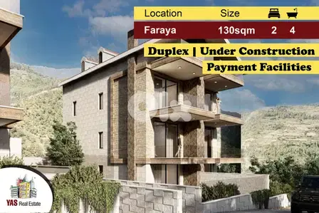 Faraya 130m2 | Under Construction | Duplex | View | Pyt Facilities |DA