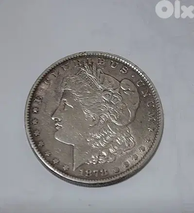 USA One Morgan Dollar silver Coin year 1878 weight 26.5 grams