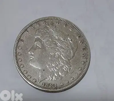 USA One Morgan Dollar silver Coin year 1884weight 26.5