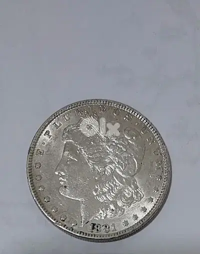 USA One Morgan Dollar silver Coin year 1881 weight 26.5 grams.