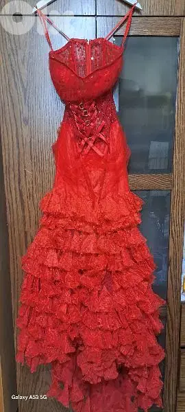 For Sale: Elegant Red Event Dress - Size 38, Worn Only Once!