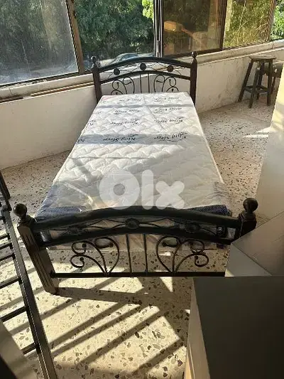 تخت مفرد ونص 120 سم ماليزي تقيل خشب سميك جيرسي