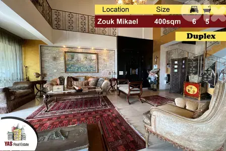 Zouk Mikael 400m2 | Duplex | Solar panel | Prime Location | EH |