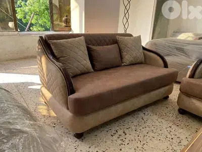طقم كنبايات خشب بوندي جديد اسفنج إكسترا
