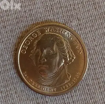 George Washington USA First President Memorial One US Dollar Coin