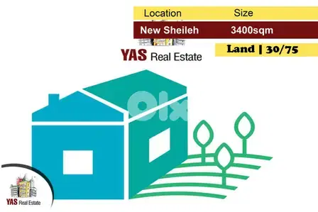 New Sheileh 3400m2 | Commercial Land | Open View | Two Entrances | WA