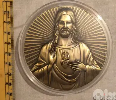 8cm Commemorative Bronze thick Medal Last Supper Jesus christ