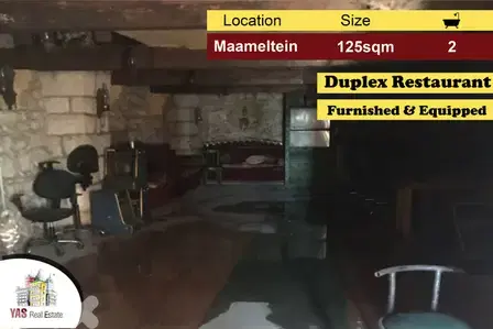 Maameltein 125m2 | Furnished/Equipped Restaurant | Duplex | IV AC |