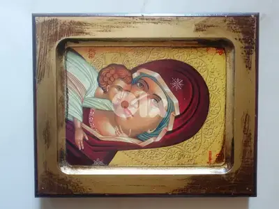 Jesus & Mary Orthodox Byzantine icon  made in Greece 24*20cm