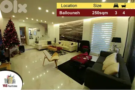 Ballouneh 250m2 | 30m2 terrace | unique property | Perfect Catch |