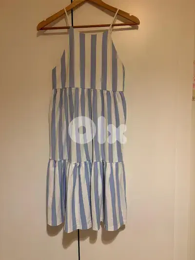Zara blue striped dress