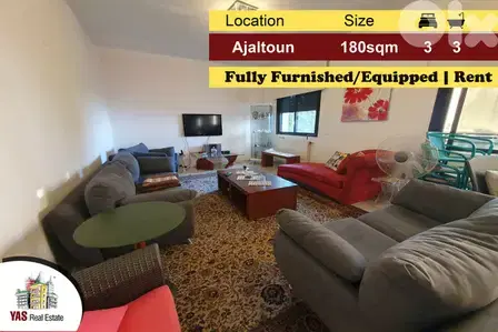Ajaltoun 180m2 | Rent | Furnished/Equipped | Prime Location | KH |