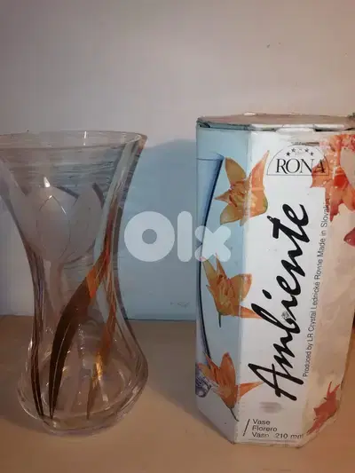 Glass flowers vase 21cm