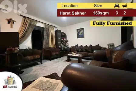Haret Sakher 150m2 |  Fully Furnished | Well Maintained | IV/EH |
