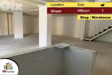 Ghazir 100m2 | 70m2 Mezzanine | Prime Location | Shop/Showroom | Catch
