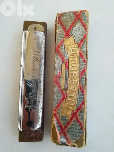 antique OLD HARMONICA