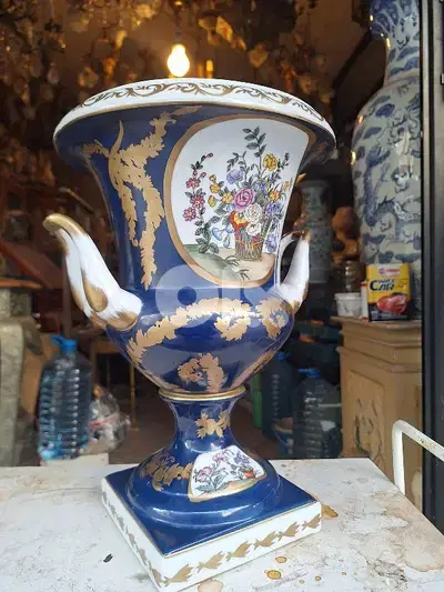 vase sevres porcelain hand painted original
