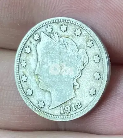عملة عملات قديمة خمسة سنت الحرية آخر سنة اصدار  ١٩١٢
