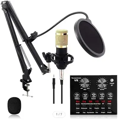 BM800 Mic Kit + V8 SoundCard, for tiktok live & studio recording