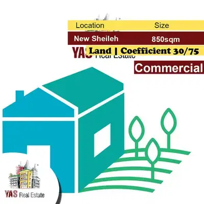 New Sheileh 850m2 | Commercial Land | coeff 30/75 | Catch | AC |