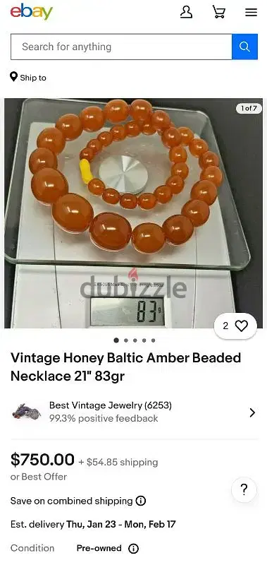 antique Amber beads necklace