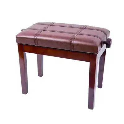 Ara Wooded Adjustable Piano Bench Chair Brown