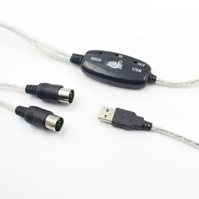 Cable MIDI to USB  PC - Music Keyboard Adapter Converter 1.8 Meter