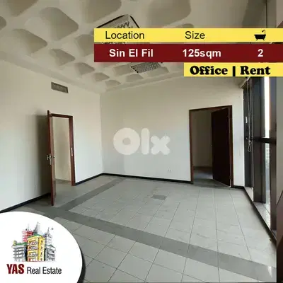 Sin El Fil 125m2 | Office | Rent | Prime Location | Well Maintained|A