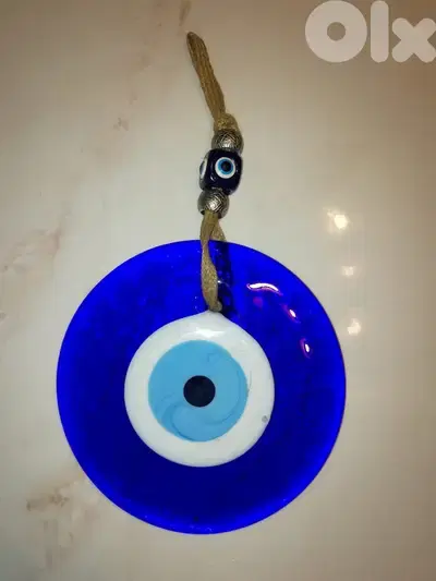 Blue Evil eye glass & ceramic 18.5 cm diameter Home decoration