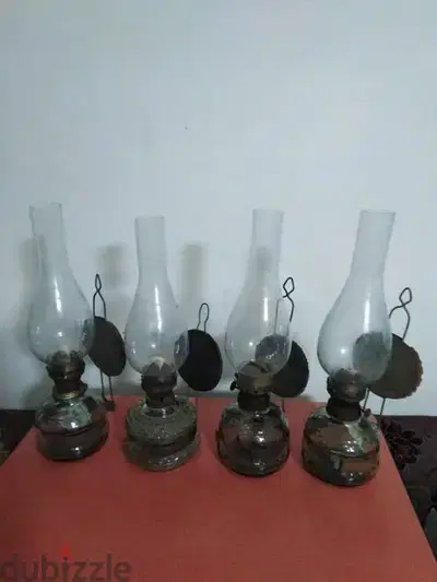 انتيك قناديل كاز قديمين كاملين مع ستاند