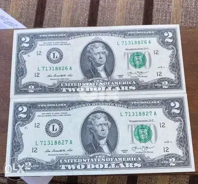عملة ٢ دولار اميركي انسر ٢٠١٣ سعر القطعة الواحدة ٧$