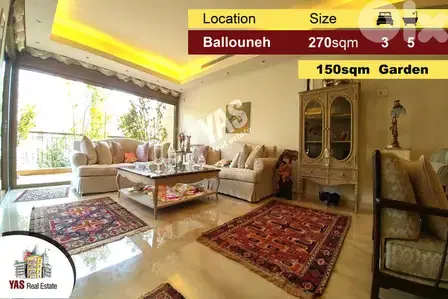 Ballouneh 270m2 | 150m2 Garden | High-End | Unique Property |