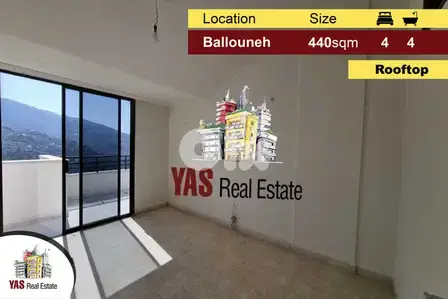 Ballouneh 440m2 Rooftop | 100m2 Terrace | Luxury | Excellent Condition