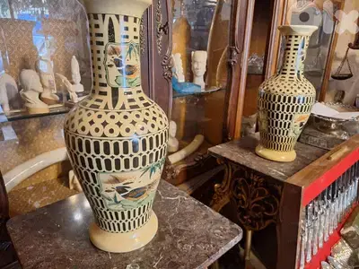 فاز صيني انتيك عدد٢ ممضي اصلي قديم رسم اليد