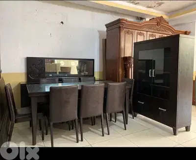 اوضة سفرة شغل istikbal تركية بتتكبر وبتتصغر درسوار وفاترينة كريستال