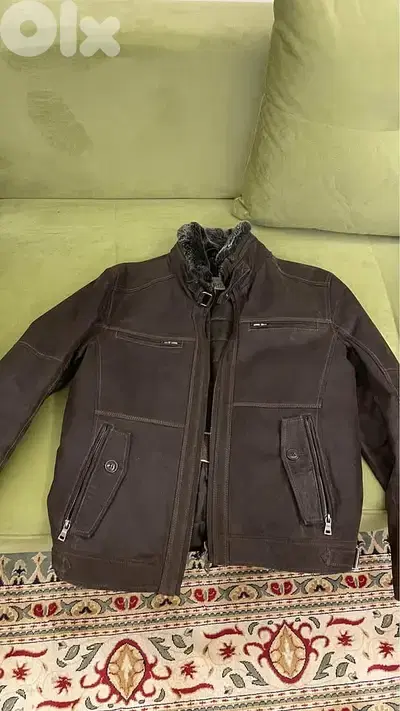 buffalo brown leather jacket made in italy