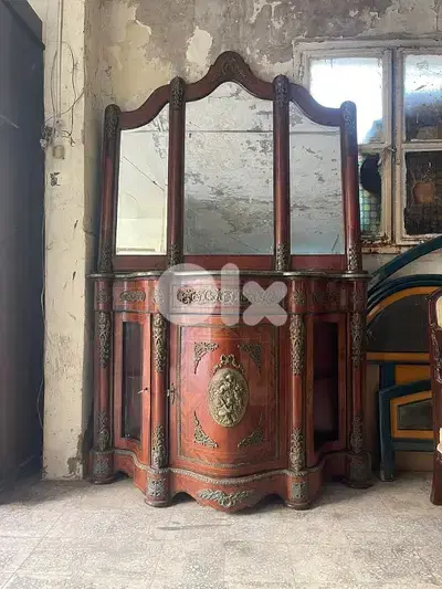 قنصول مصري خشب زان انتيك مع مرايا