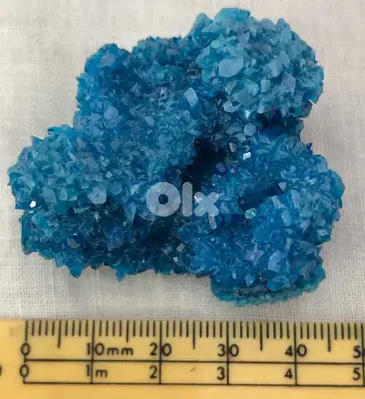 Poland Lab Grown Raw Blue Chalcanthite Crystal Cluster, Size pictures