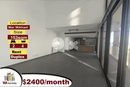 Mar Mikhael 153m2 | Duplex | Rent | Well Lighted |Prime Location|AA/MJ