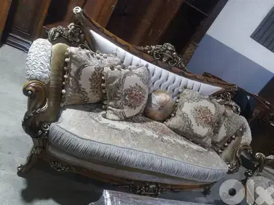 طقم كنبايات ملكي مصري حفر خشب زان