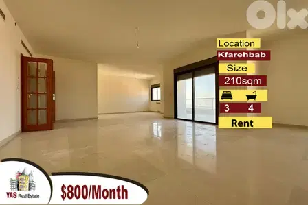 Kfarhbab 210m2 | Prime Location | Rent | Sea View | RA/IV|