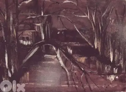 رسم زيتي  يدويه