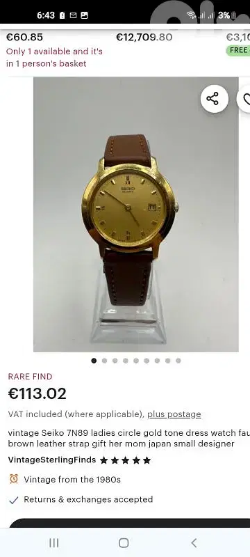 vintage originale seiko