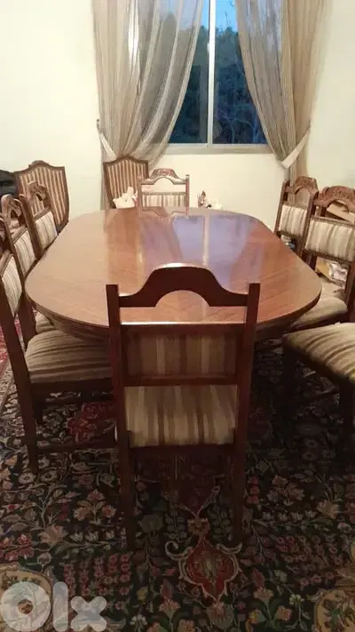 اوضة سفرة خشب زان انتيك