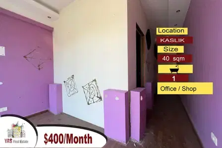 Kaslik 40m2 | Office/ Shop | Modern Architecture | Accessible | EH |
