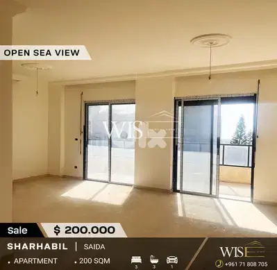 200 SQM Apartment for SALE in Sharhabil - Saida!